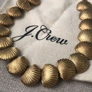 JCrewGold Matte Shell Necklace new in original bag